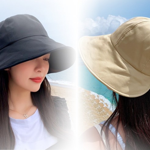 여성 버킷햇 썬캡 앙데르 1+1 와이드챙 여름 벙거지 모자 여성 버킷햇 썬캡 앙데르 1+1 와이드챙 여름 벙거지 모자