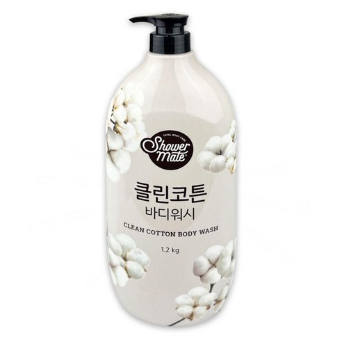 샤워메이트 내추럴 클린코튼 바디워시 1.2kg -O O1EA, 1개