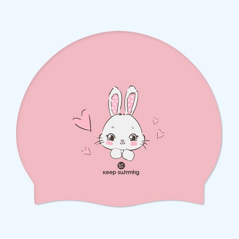 킵스위밍 테디버니키티 실리콘수모 수영모자 롱헤어, 버니
