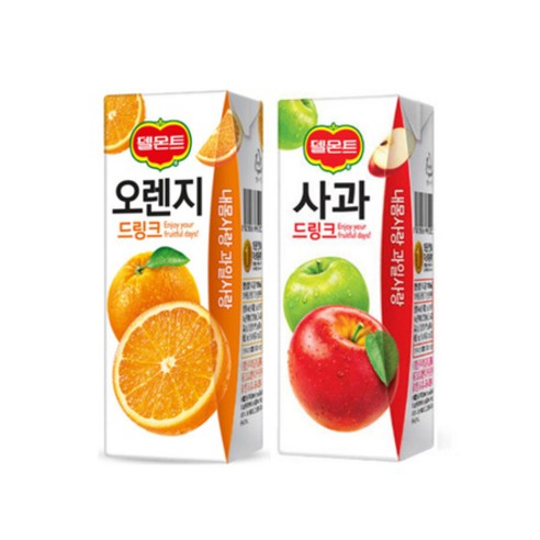 델몬트 드링크팩 2종 190ml 오렌지 12팩+사과 12팩 총24팩, 1세트 델몬트오렌지190 델몬트 드링크팩 2종 190ml 오렌지 12팩+사과 12팩 총24팩, 1세트 델몬트오렌지190
