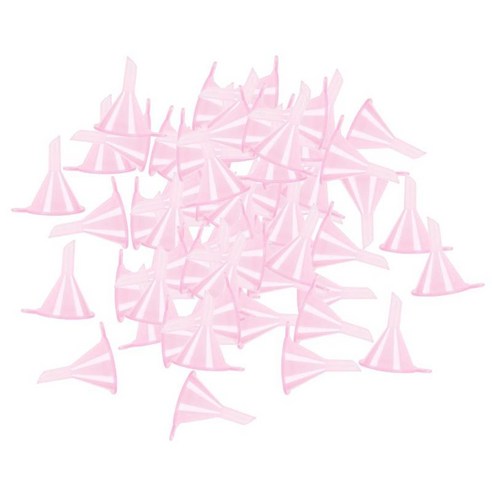 작은 유리병 샘플 유리 병 에센셜 오일 병에 대 한 100pcs 미니 깔때기 팩, {"색상":"핑크"}, {"사이즈":"설명"}, {"수건소재":"플라스틱"}