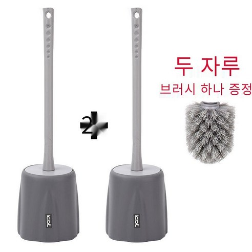 Cadley 화장실 브러시 가정용 화장실 죽은 코너 화장실 벽 교수형 세트 롱 핸들 화장실 화장실 브러쉬, 5019층-지상회색투피스브러쉬헤드무료