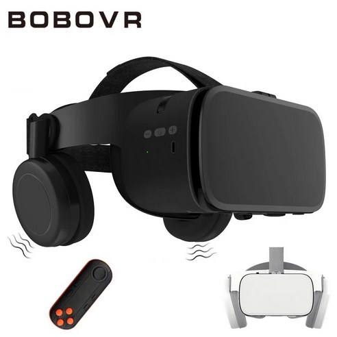 VR안경 VR게임기 BOBOVR Z5 업데이트 정품 BOBO VR Z6 3D 안경 가상 현실 쌍안 스테레오 헤드셋 아이폰 안드로이드용 헬멧, 없음, 2.Black Z6 no box