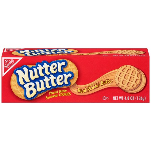 나비스코 너터 피넛 버터 샌드위치 쿠키, 136g, 1개