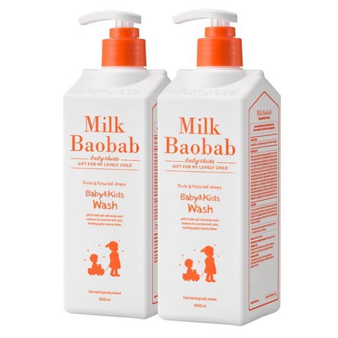 밀크바오밥 베이비 앤 키즈 바디 워시, 500ml, 2개