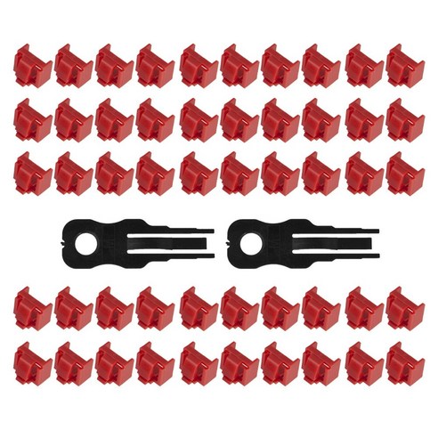 DUNIDEN DUNIDEN 랜 포트락 rj45 잠금장치 레드 알50 키2 LAN250RD, 1개