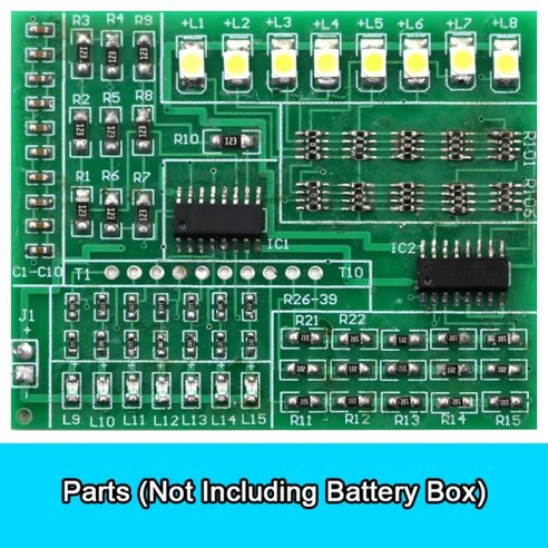 납땜 연습 보드 SMD 회로 기판 LED 전자 SMT 부품 DIY PCB 키트 프로젝트 도구 납땜 기술 연습, 8) H, 1개