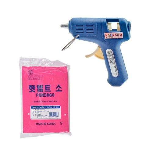 판다고 글루건 소형 20W + 핫멜트 소 500g, 1세트