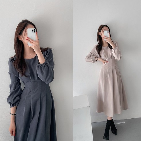 추천제품 고급스러운 가을 스타일을 선사하는 비비디아 가을 정장 롱 원피스