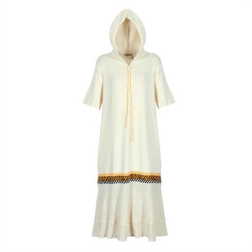 에고이스트 밑단 메쉬조직 후드 니트 원피스 EM2KO561