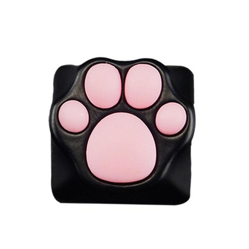 Cat Paw Keycaps Cat Claw Keycap For Keyset Creative 게임, 블랙 핑크, 18mm, 알루미늄 합금