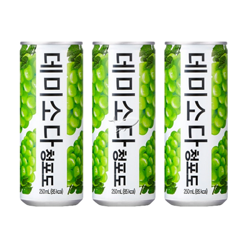 데미소다 청포도 250ml, 250ml, 5개