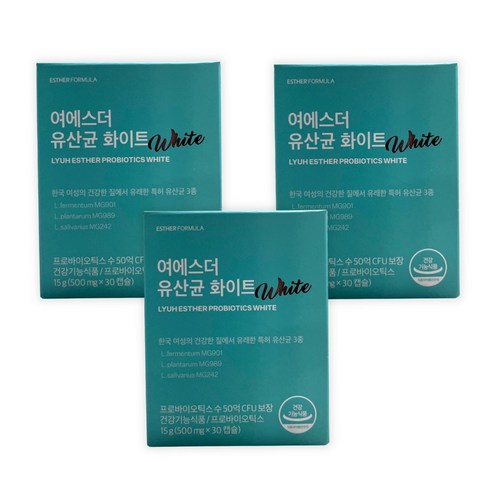 엘레나질유산균 여에스더 질유래 유산균 화이트, 30캡슐, 3개, 30정 Best Top3