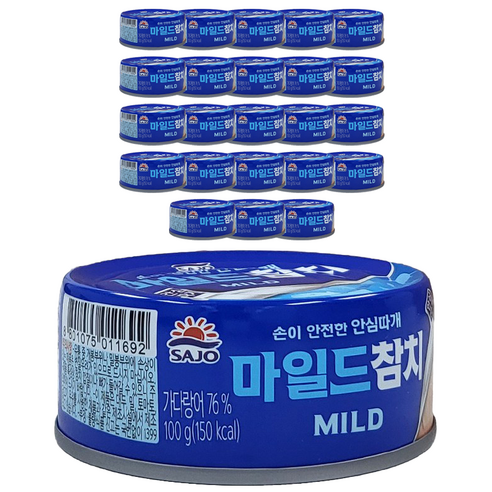 사조 마일드참치 안심따개, 100g, 24개
