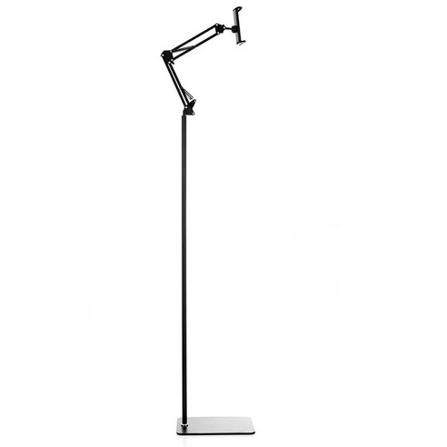 태블릿 스마트폰 패드 180도 각도조절 스탠드 거치대 135cm, 블랙