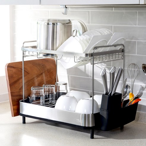 미사용리퍼 헬로제인 2단 스텐304 식기건조대 BLACK EDITION 한샘몰 미사용리퍼 헬로제인 2단 스텐304 식기건조대 BLACK EDITION 한샘몰