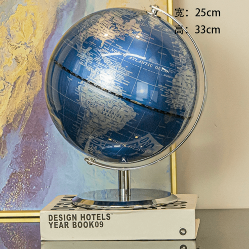 LED 지구본 세계지도 조명 탁상장식, 지구본 25x33 영문판