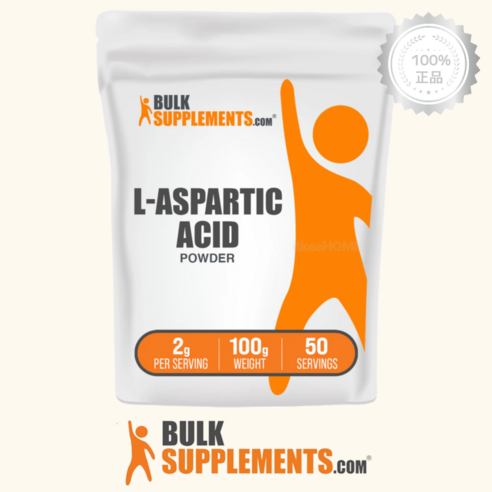 벌크서플리먼츠 L 아스파르트산 2g 100g 파우더 Aspartic Acid 보충제