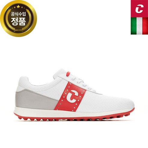 두카델코스마 이탈리아 수제 명품 골프화 BELAIR WHITE GREY RED