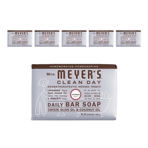 미세스메이어스클린데이 데일리 바 솝, 150g, 6개, LAVENDER