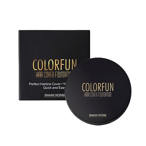 샨홍 컬러펀 헤어 파운데이션 M자 헤어라인 커버 헤어쿠션 10g, 블랙, 1개 - 헤어섀도/마스카라 | 쿠팡