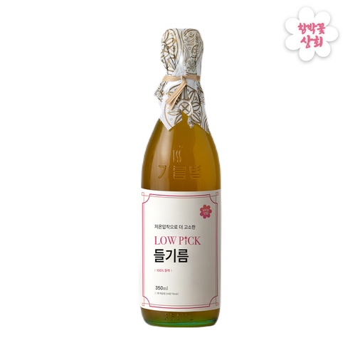 [로우픽] 깊은 풍미 고소한 저온 압착 들기름 350ml, 12개