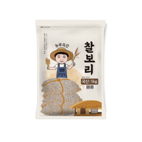 농부곡간 국산 찰보리, 5kg, 1개