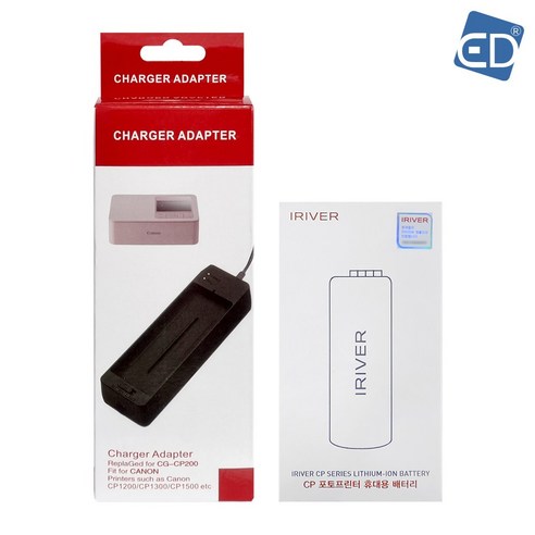 아이리버 셀피 CP1500 포토프린터 휴대용 배터리 IR-CPLB2LH 2000mAh + 호환용 상시전원 충전어댑터 /ED, 아이리버 CP1500 배터리 1개+상시전원충전 어댑터