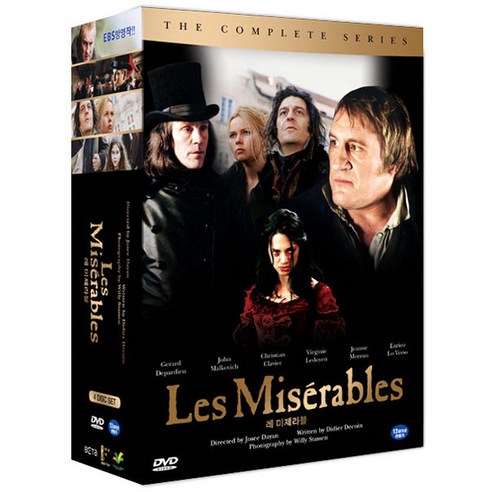 DVD 레미제라블-BBC TV 드라마 Les Miserables (4disc)-제라드드빠르디유 존말코비치