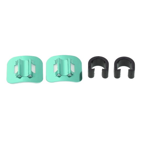 2 조각 자전거 브레이크 라인 고정 클립 산악 자전거 와이어 홀더, {"색상":"녹색"}, {"수건소재":"알루미늄 합금 플라스틱"}