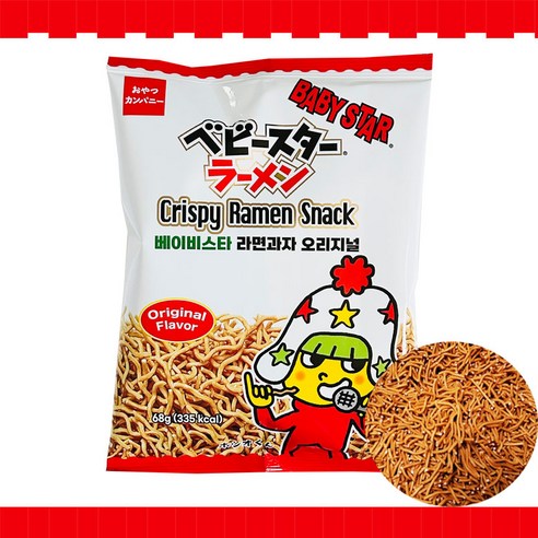 크리스피 라멘스낵 라면과자 베이비스타 술안주, 68g, 8개