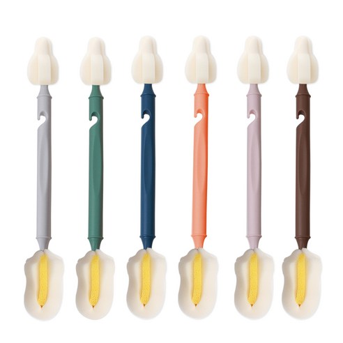 하이비 몽글이 듀얼버블 세척솔 2P 6종 택1, 2개, 몽글이 듀얼버블 세척솔 2P/인디핑크