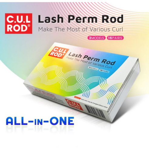 씨유엘 로만사 플러스 속눈썹펌 L컬 롯드, 혼합색상, 1세트