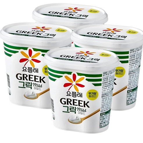 빙그레 요플레 그릭요거트 무가당 플레인