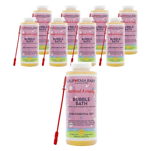캘리포니아베이비 오버타이어드 & 크랭키 버블 배스 + 스틱 어린이 입욕제 2종 세트, 384ml, 9개