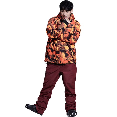 라시엘로 LAZ-813-CAMO ORANGE 남여공용 스키복 보드복 점퍼 자켓 스키/보드복