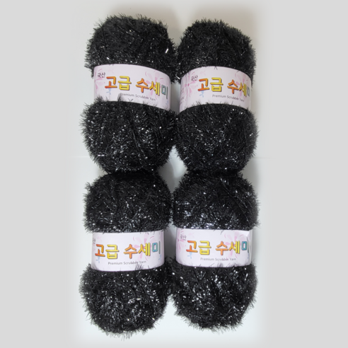 울클럽 별꽃수세미 만들기 DIY 고급수세미실 80g 4볼세트 (총 320g), 130검정, 1개