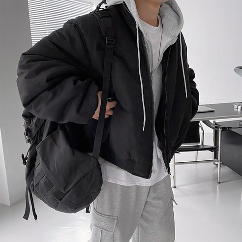 오버핏 두꺼운 항공 점퍼: 겨울철 따뜻함과 편안함 보장