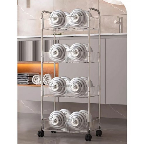 모던하고 심플한 Roomxyd 트롤리 수납선반으로 집안에 스타일과 편리함을 더하세요.