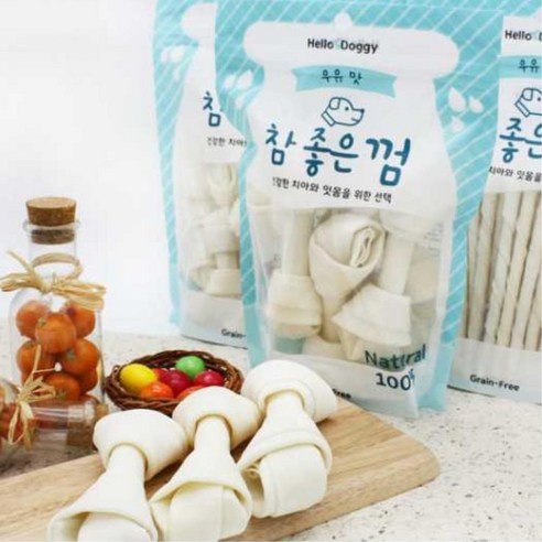 댕댕이의 치아 건강과 행복을 위한 선택, 헬로도기 참좋은껌 우유껌!