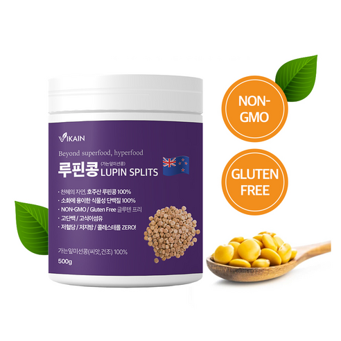 루피니빈콩  루핀콩 루피니 루피니빈 콩 고식이섬유 슈퍼푸드 고단백 저당, 3통, 500g
