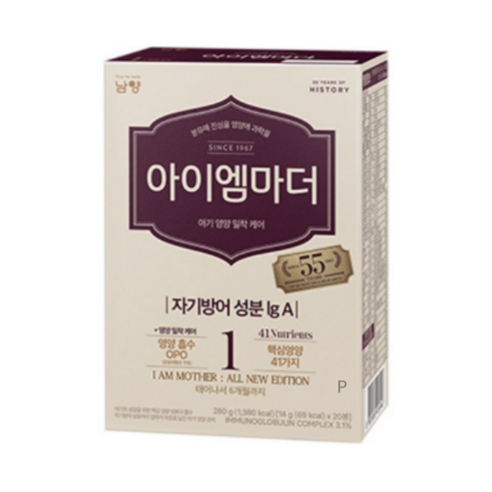 아이엠마더 분유 1단계, 6개, 280g