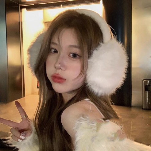 남녀공용 겨울 접이식 분리형 방한 털귀마개 귀돌이 이어 워머
