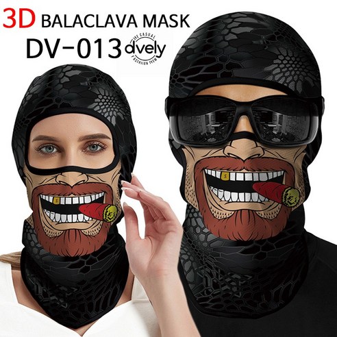 [디블리] 3D 매쉬 바라클라바 오토바이 자전거 페이스 자외선차단 쿨링 복면 넥워머 마스크, DV013