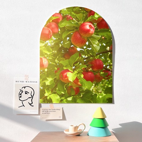 인테리어 그림 아치 포스터 창문 그림 풍경 액자, 21.사과 나무