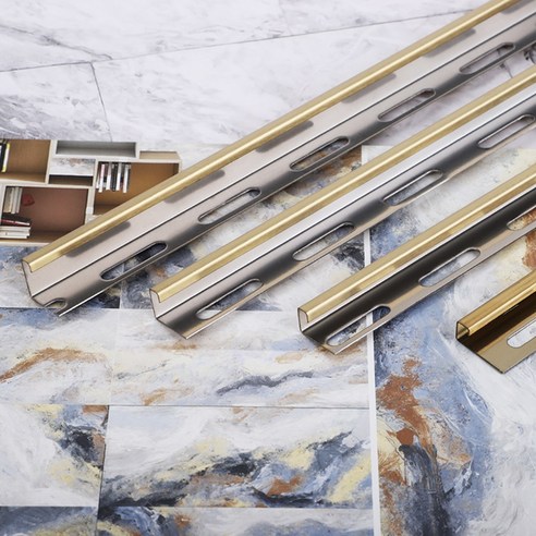 티타늄 직사각 몰딩 골드 헤어라인 5X8 10 12 15mm 재료분리대 2.4M 코너비드, 5x10mm, 1개