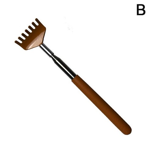 [FNJ] 뒤로 Scratcher 텔레스코픽 Scratching Backscratcher 마사지 확장형 Telescoping 가려움증 건강 제품 스틸 간질, 하나, F