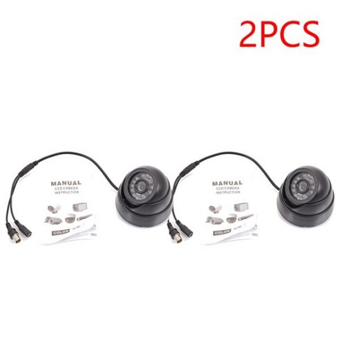 CCTV 자가설치 감시카메라 홈캠 방범카메라 1200TVL 이미지 센서 카메라 3.6mm 24 LED 보안 IR 나이트 비전 모니터, 02 1pcs White