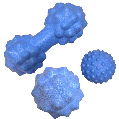 땅콩마사지볼 돌기형 지압볼 3종세트, 블루, 1개