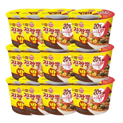 <올따옴> 오뚜기 맛있는 컵밥 진짬뽕밥, 187.5g, 12개